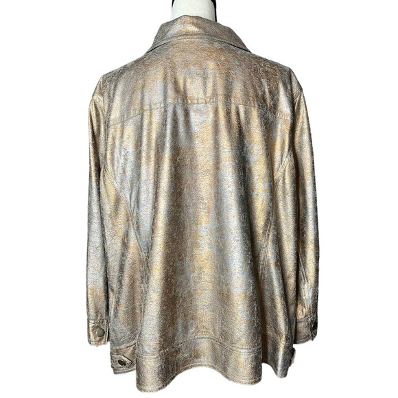 NEW Ruby Rd. Women's Jacket Size 24W in Gold and Gray Snap Front - Picture 4 of 8